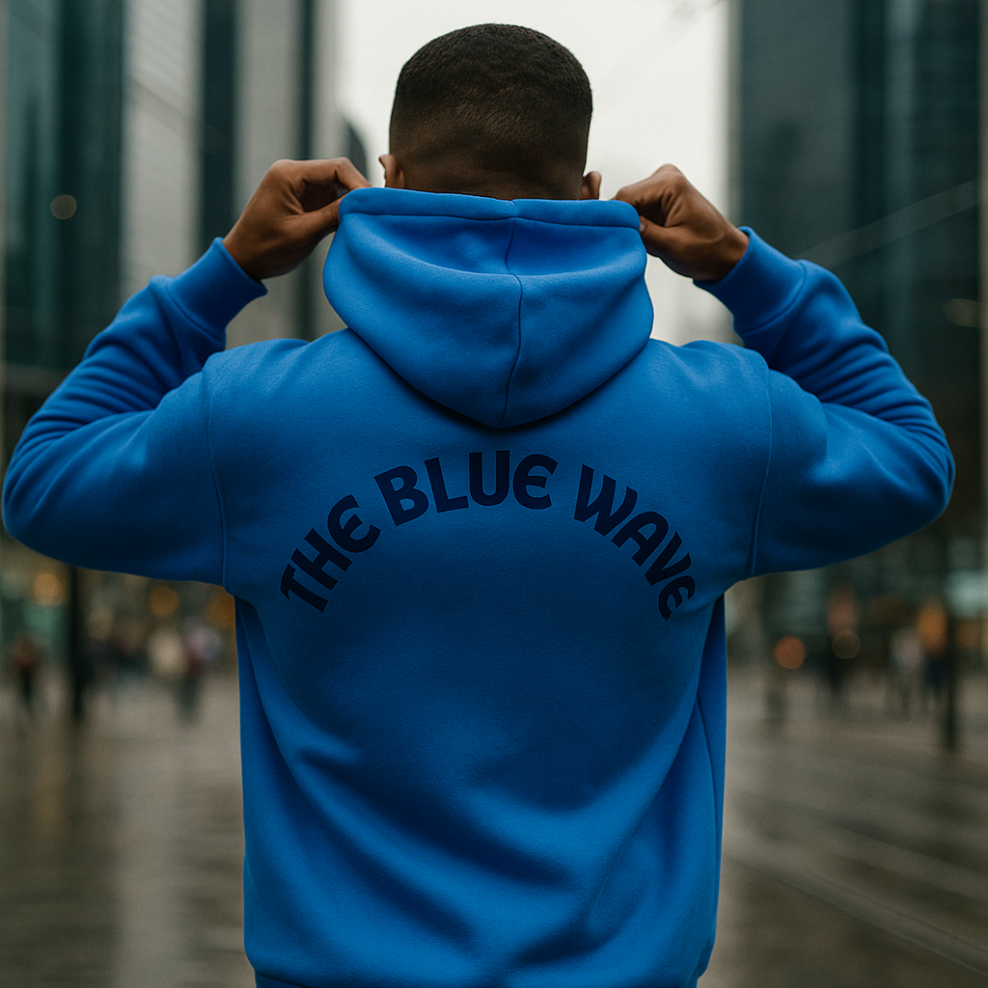 La Pantera Negra | Blue Wave White & Blue Pullover Hoodie