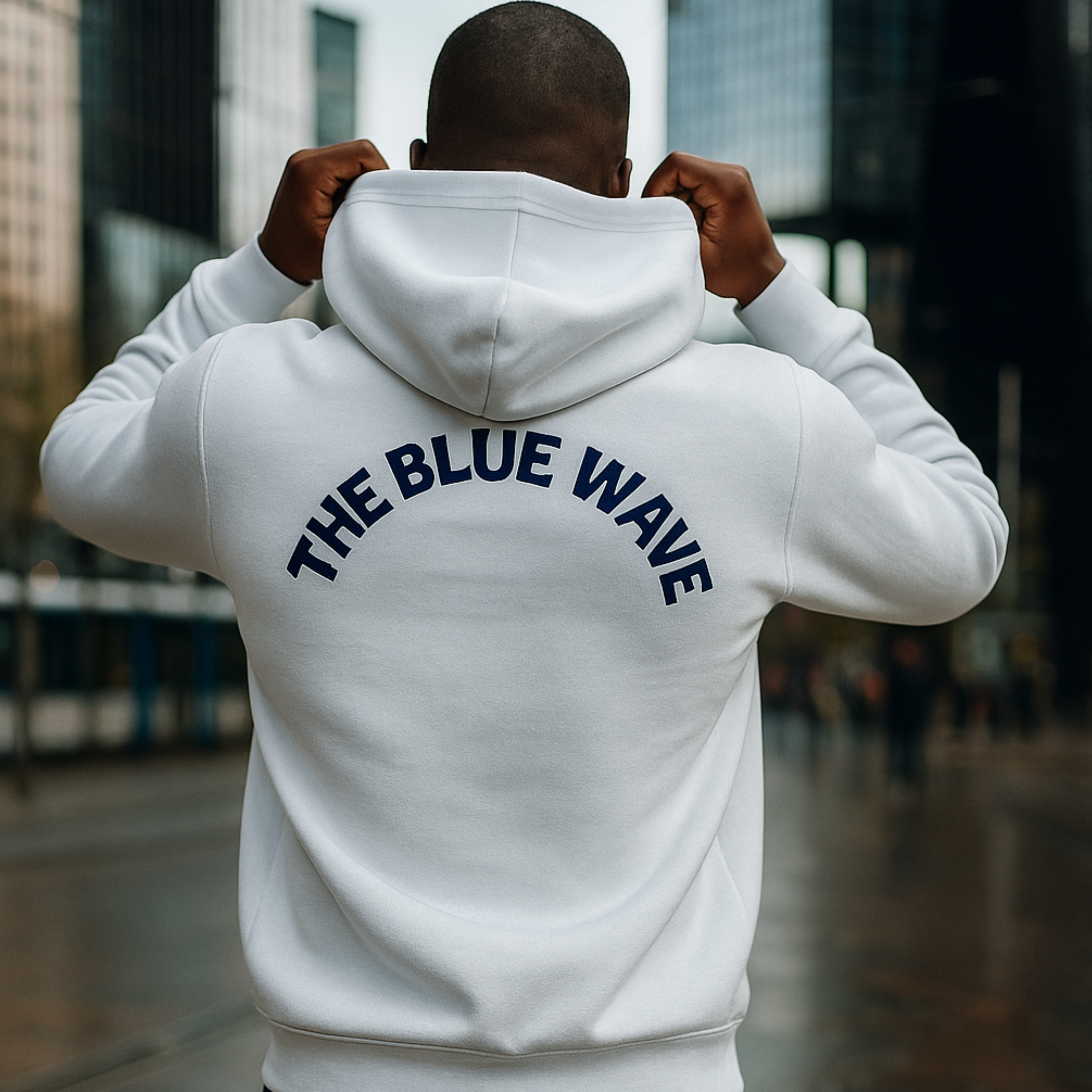 La Pantera Negra | Blue Wave White & Blue Pullover Hoodie